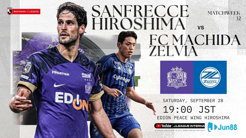 Cầu thủ Sanfrecce Hiroshima tạo ra khoảnh khắc đầy kỹ thuật khi vượt qua phòng ngự của đội Machida. Cầu thủ Sanfrecce Hiroshima tạo ra khoảnh khắc đầy kỹ thuật khi vượt qua phòng ngự của đội…